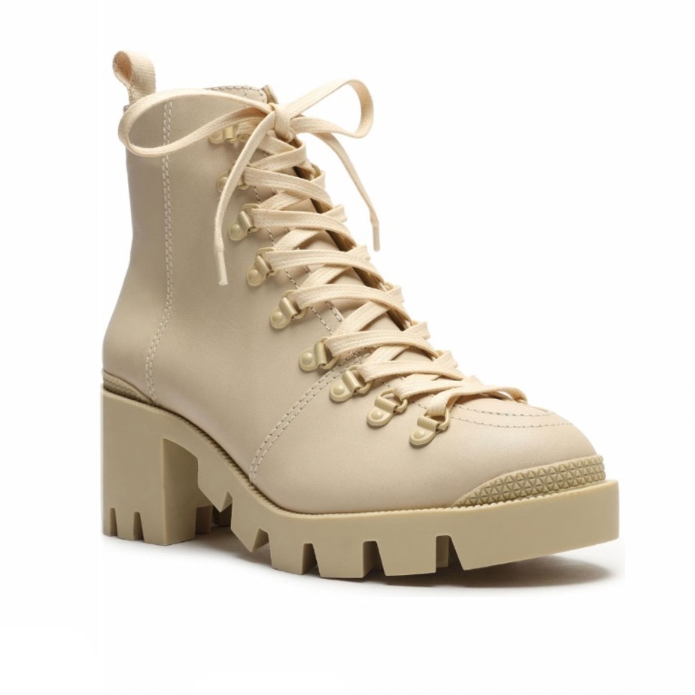 Schutz Xayane Lug Sole Lace‎ up Combat Boot